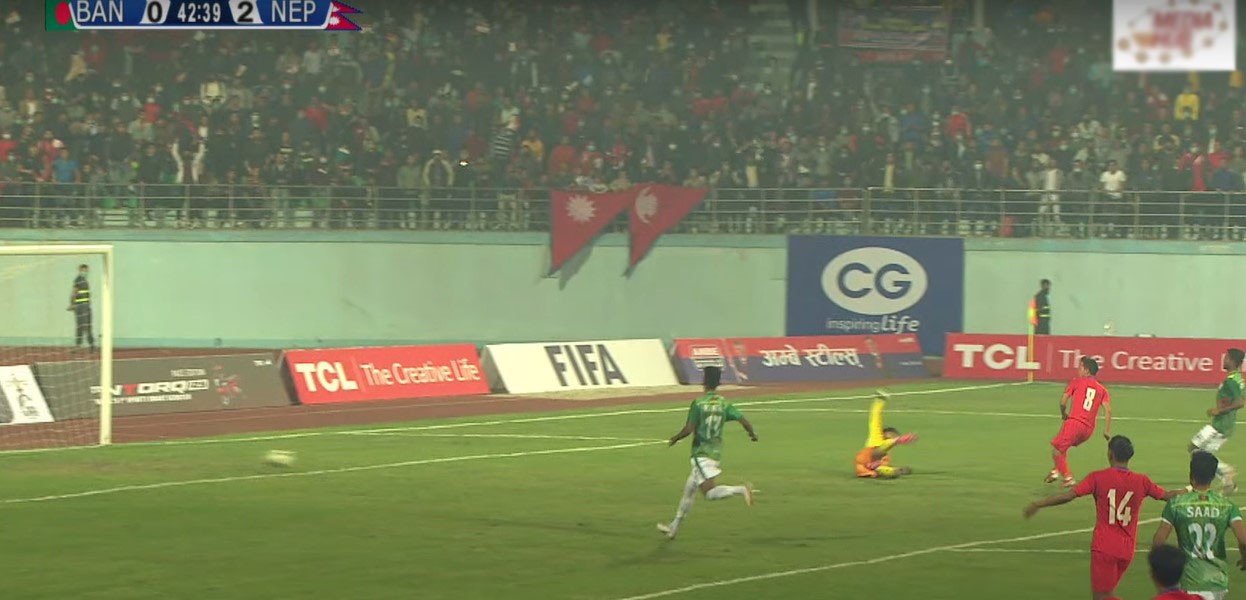 Nepal wins Three Nations Cup football title by defeating Bangladesh 2-1 in the final match